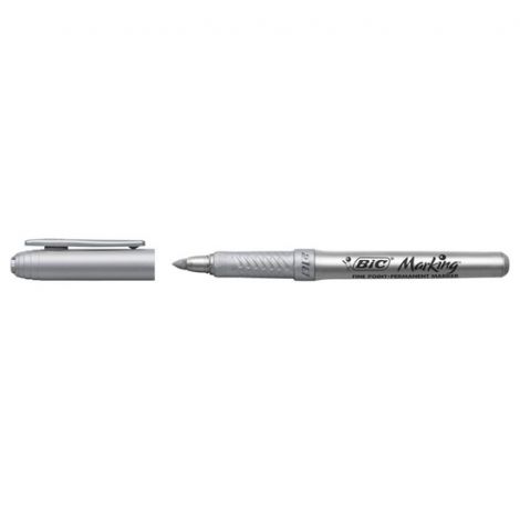 Marker permanentny Bic Marking 1.8mm, Srebrny - 2